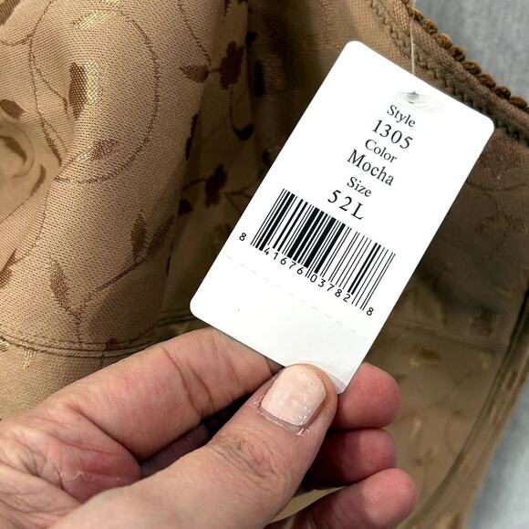 Elila Size 52L Full Coverage Bra NEW Sidney Jacquard Wireless Softcup 1305 Mocha - Picture 4 of 11